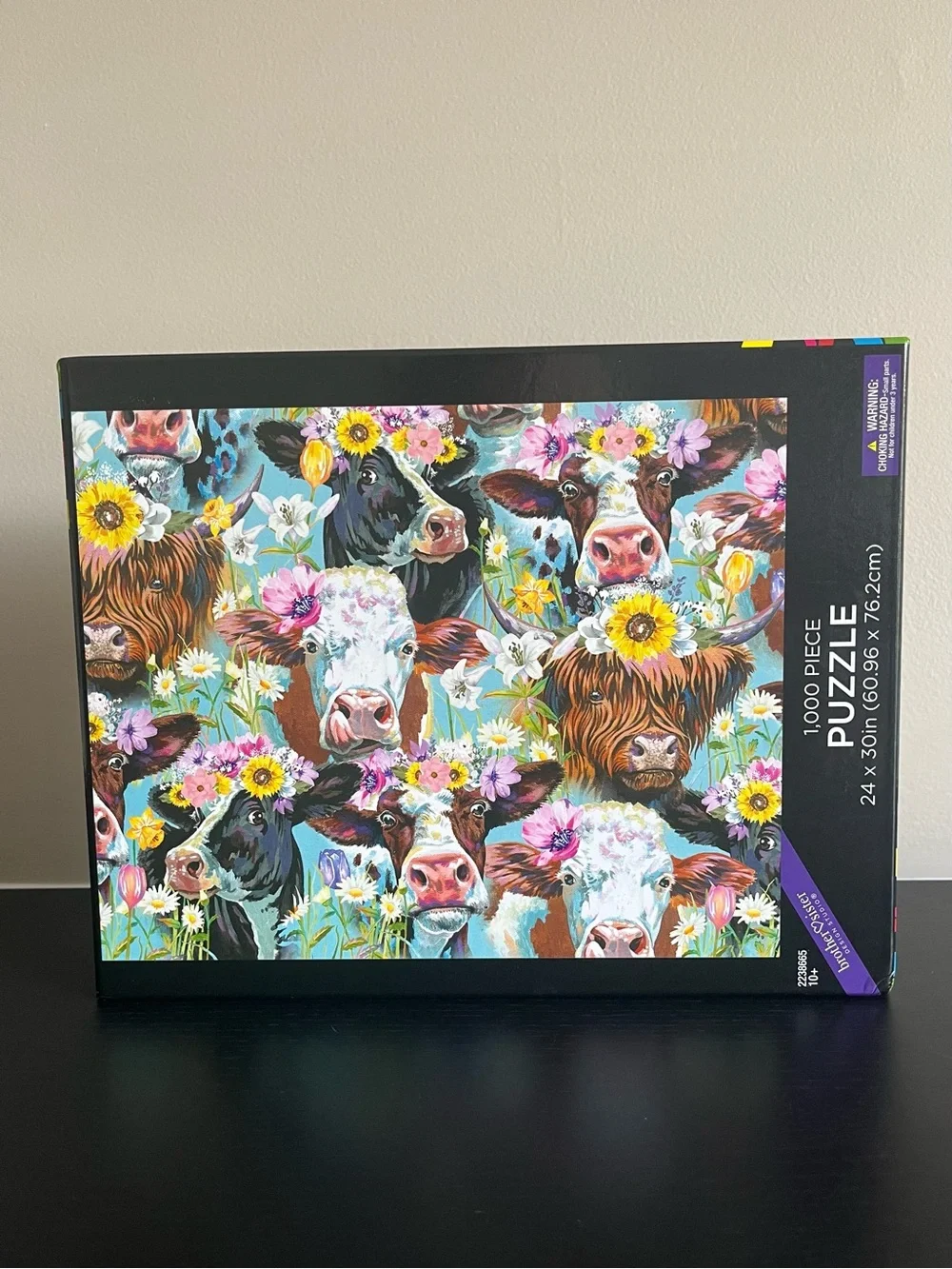 Brother Sister Design Studio Floral Cows Jigsaw Puzzle 1000pc Hobby Lobby 10+yrs